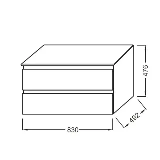 Тумба под раковину Jacob Delafon Madeleine EB2083-J5 со столешницей и подсветкой 80 см белый блестящий